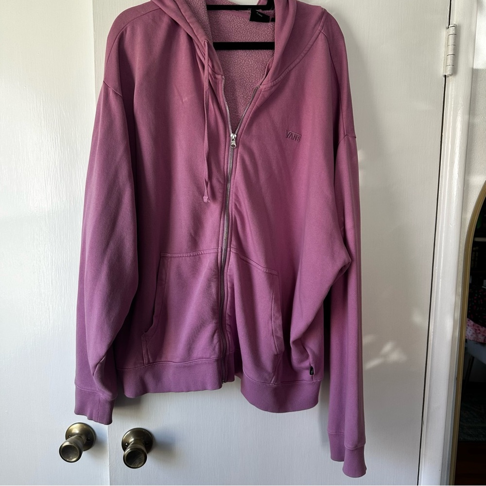 Vans oversized Pink/Purple Zip-Up Hoodie